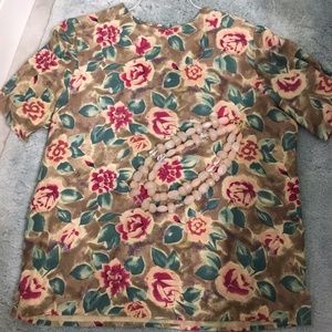 VTG 90’s Couch Floral Silk Blouse